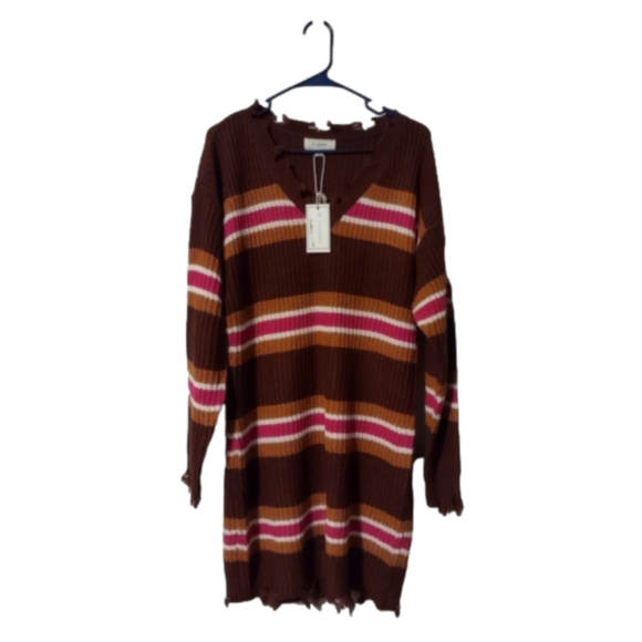 Distressed Women's Sweater Dress Size XL - Picture 2 of 5